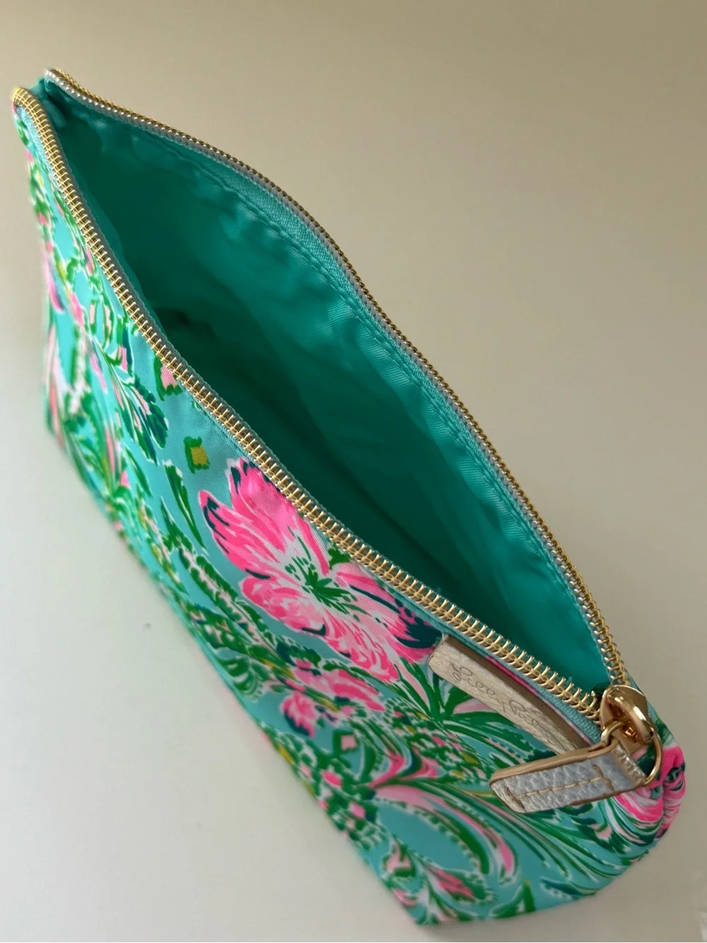 Brand New Lilly Pulitzer Pouch Surf Blue oh Diamond Girl Folia